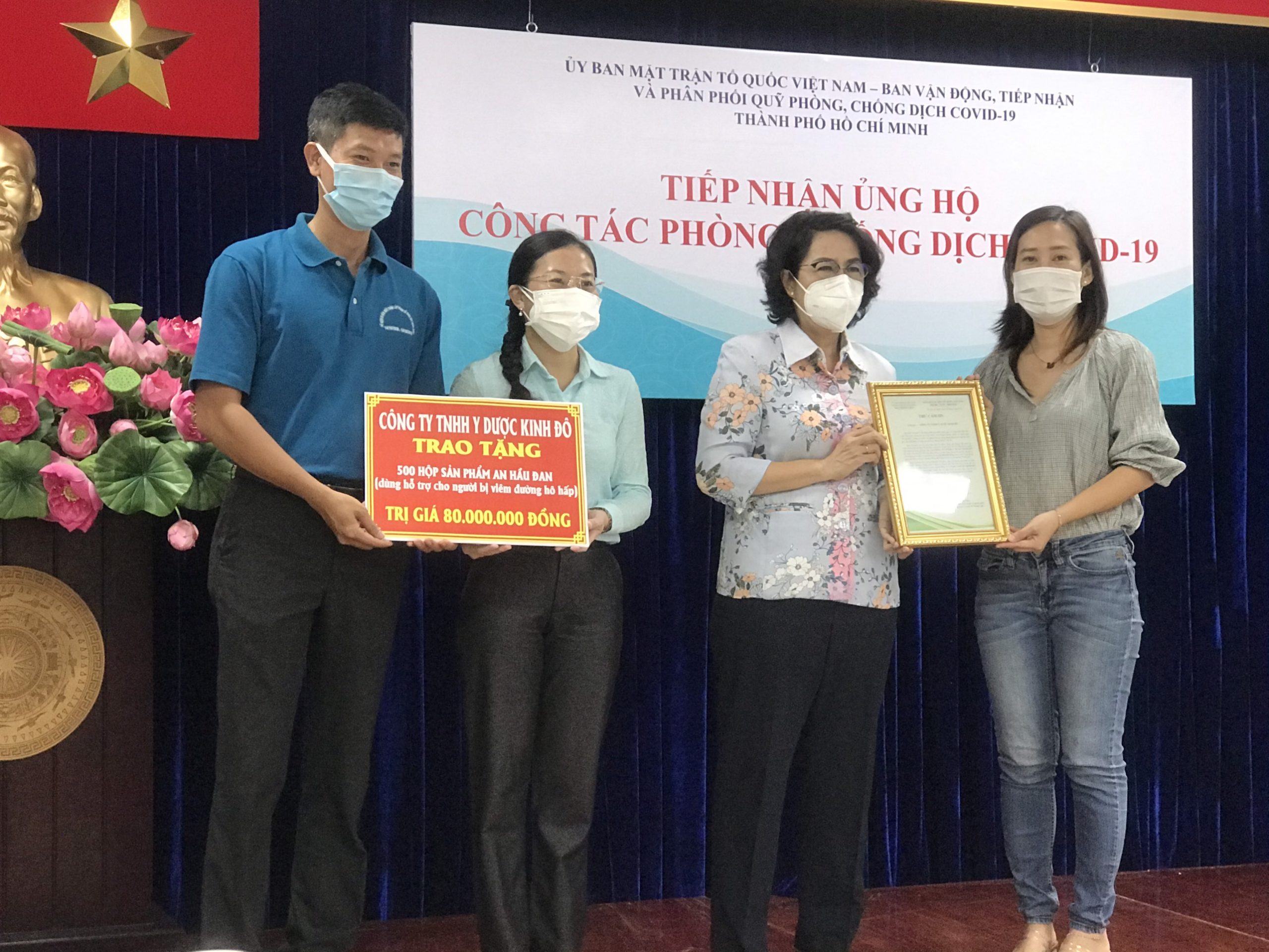 Công ty Y Dược Kinh Đô tài trợ An Hầu Đan cho các gia đình có người mắc viêm đường hô hấp tại TP Hồ Chí Minh